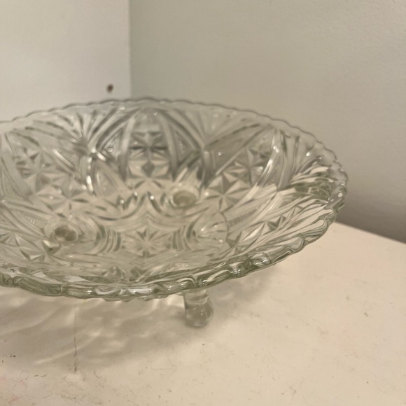 Elegant Clear Glass Pedestal Bowl - Picture 1 of 2